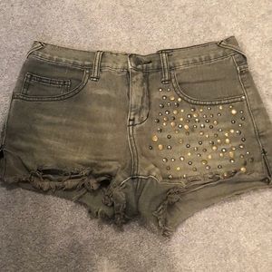 Free people high waisted jean shorts